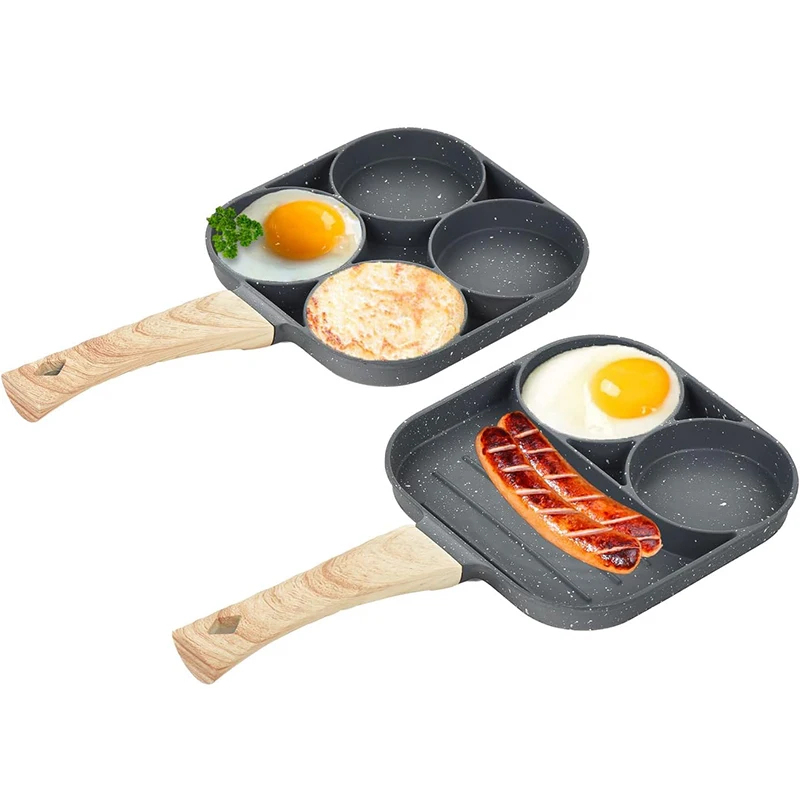 Mini Pancake Griddle - Krep ve Yumurta Tavası 4 Bölmeli
